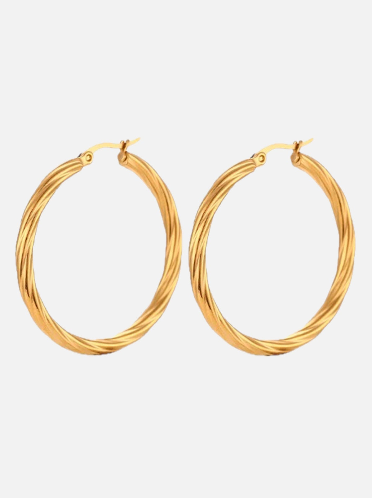 Women's Twisted Hoop Earrings with Statement Diameter