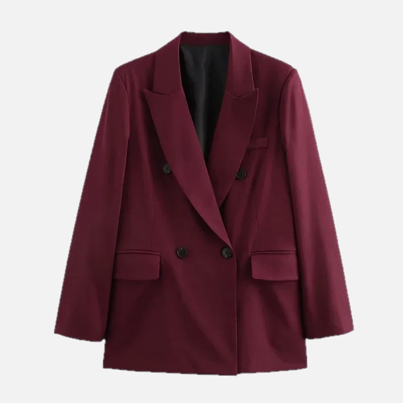 Women's Tailored Blazer Single-Breasted with Structured Fit - 1