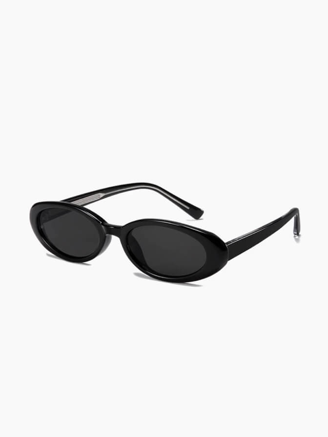 Women's Oval Sunglasses with Flat Profile and UV Protection - 2