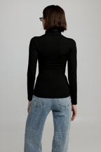 Women's Mesh Panel High-Neck Top Long Sleeve Slim Fit - 9