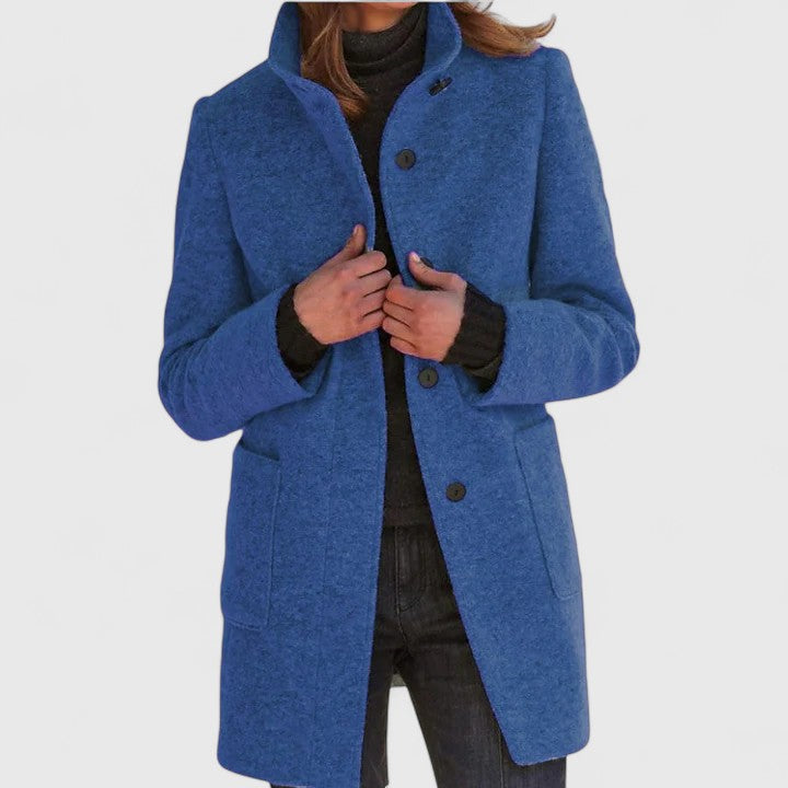 Jayzmarie | Elegant Coat - Navy Blue