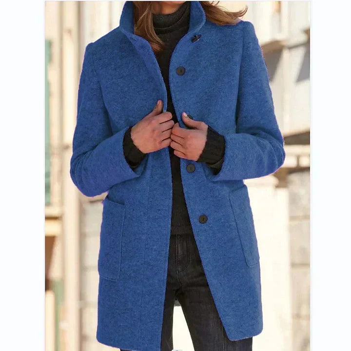 Tova | Elegant Coat - Blue