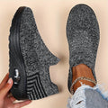 Women's Slip-On Trainers with Air Cushion Sole - Grey