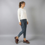 Women's Platform Loafers with Bow Detail and Chunky Sole - 8