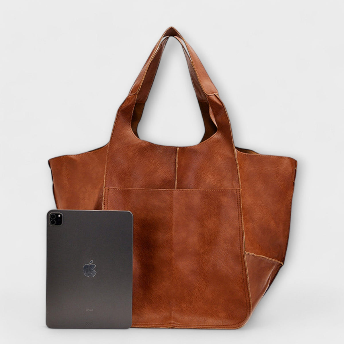 Women's Oversized Weekend Tote Bag with Shoulder Straps - 7