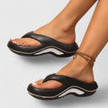 Juliette | Orthopaedic Slide Sandals - Black/White
