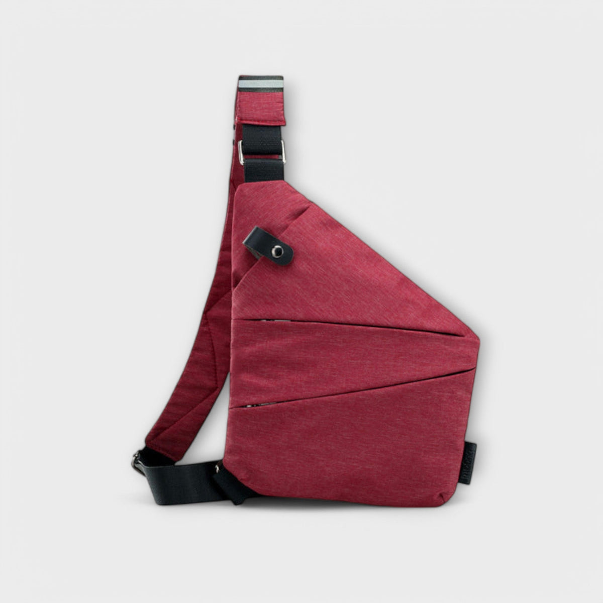 Women's Anti-Theft Shoulder Bag Sleek Crossbody with Hidden Pocket - Burgundy