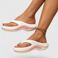 Juliette | Orthopaedic Slide Sandals - White/Pink
