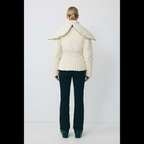 Women's Ski Jacket with Detachable Hood, Belted Fitted Waist - 4