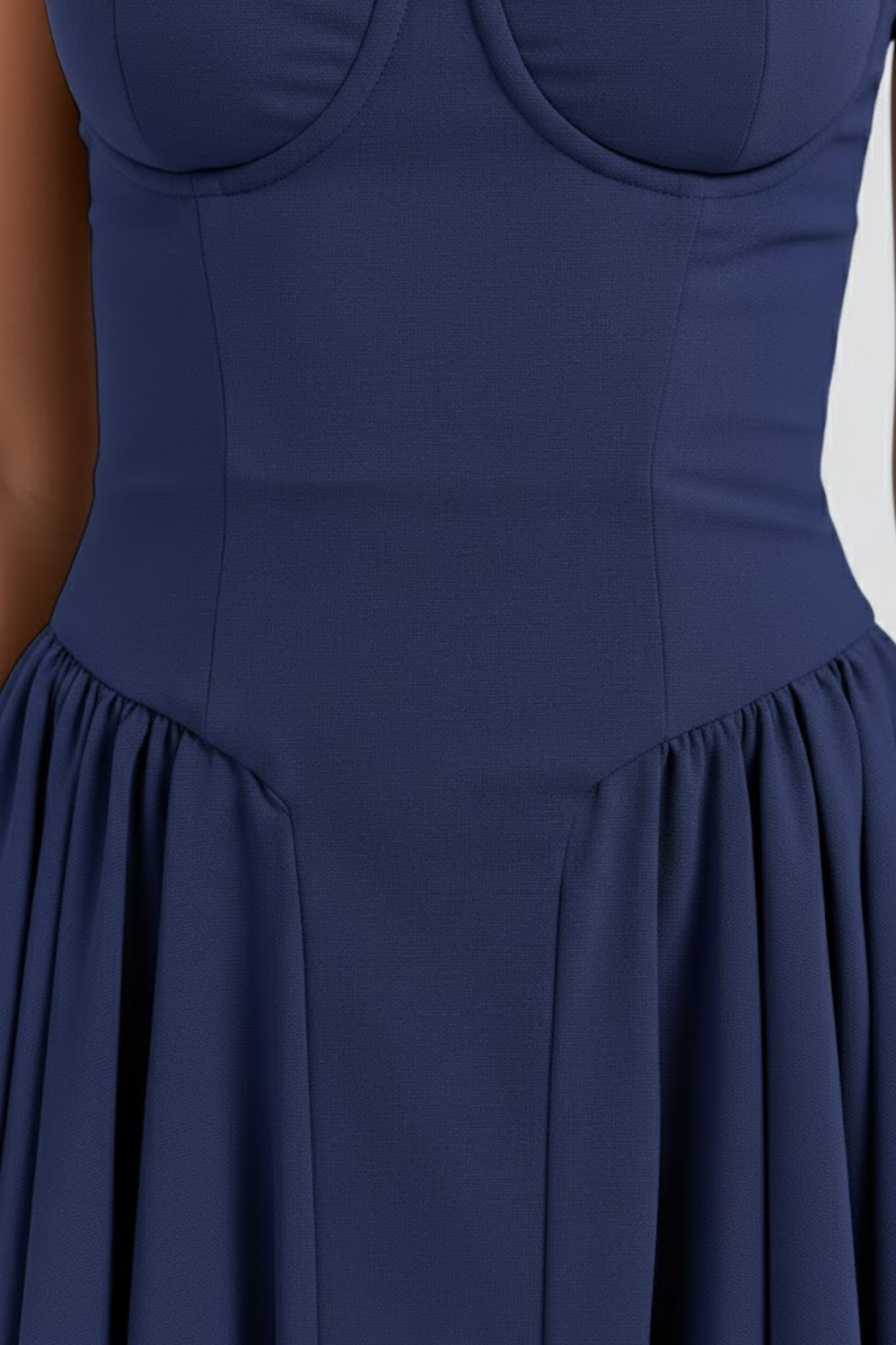 Women's Midi Dress Sleeveless with Sweetheart Neckline and A-Line Skirt - 8
