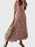 Amalia | Boho Vintage Summer Dress - Red