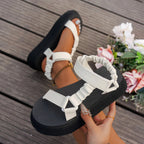 Women's Platform Sandals with Adjustable Straps and Chunky Sole - 13