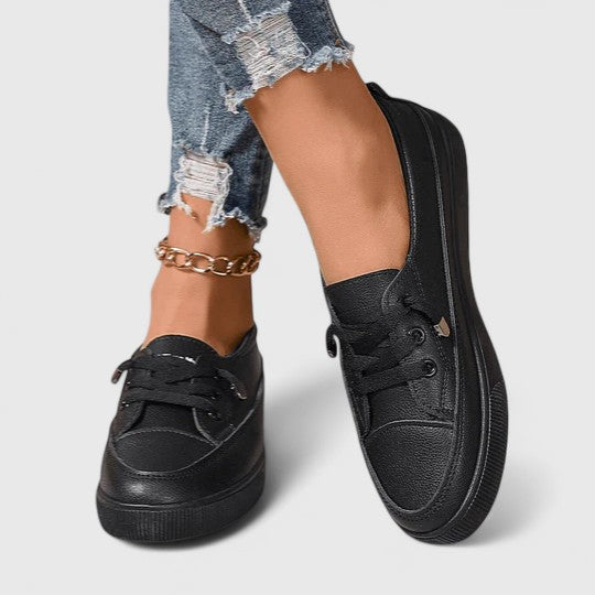 Women's Trainers with Lace-Up Front and Cushioned Sole - 7
