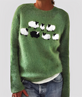 Women's Marled Crew Neck Jumper Relaxed Fit - Green