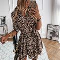 Women's Shirt Dress with Paisley Print and Tie Waist - B