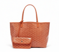 Women's Tote Bag with Matching Pouch - Orange (Medium)