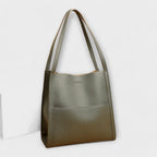 Women's Tote Bag with Sturdy Handles and Front Pocket - Green