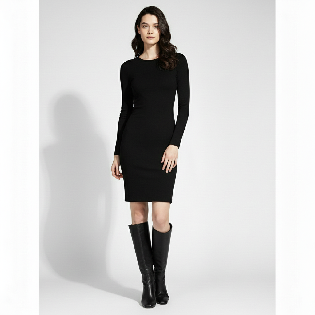Women's Knee High Boots with Pointed Toe and Stiletto Heel - 6