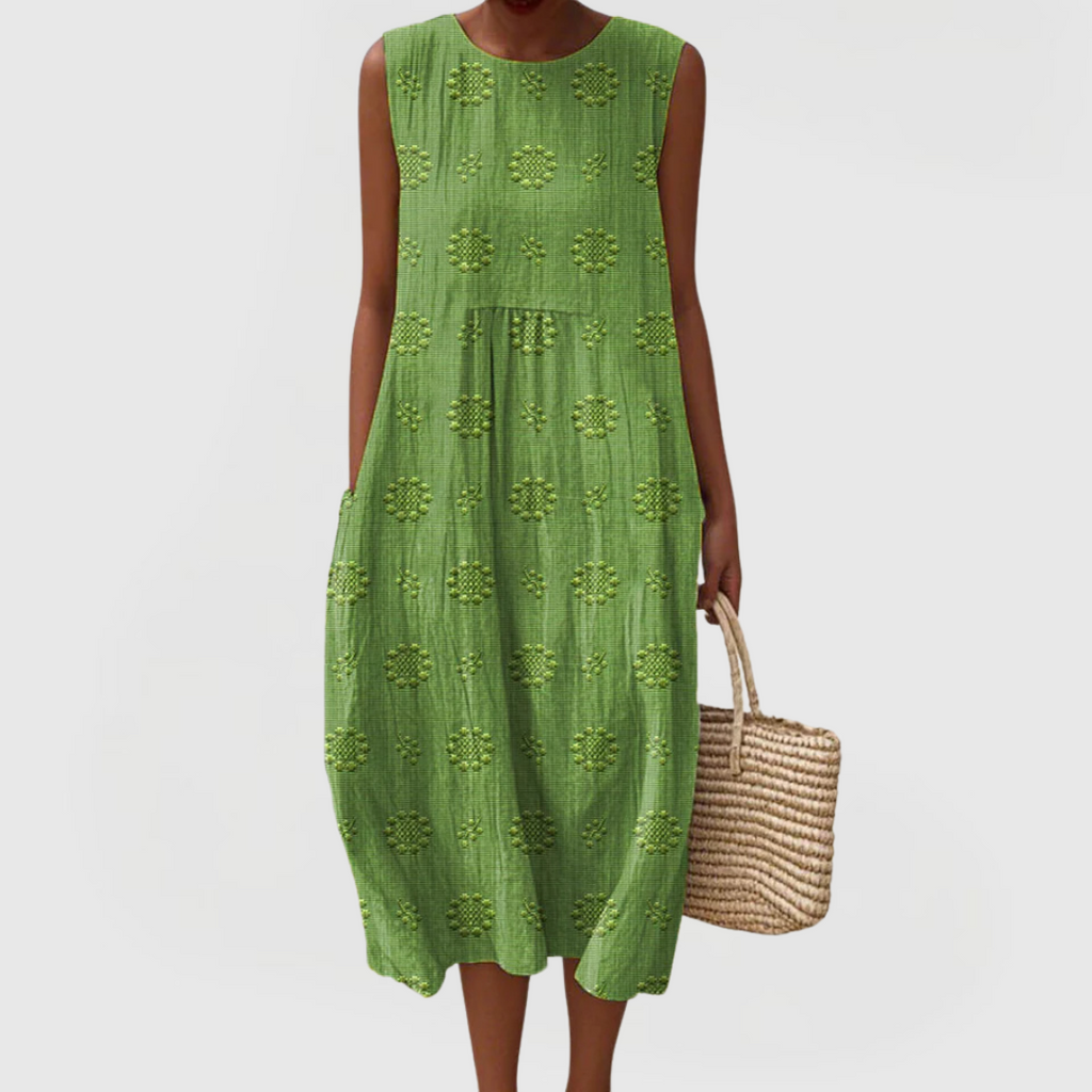 Teresa | Elegant Dress With Pockets - Green