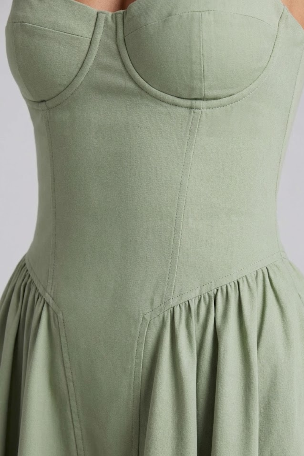 Women's Midi Dress Sleeveless with Sweetheart Neckline and A-Line Skirt - 3