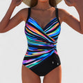 Alice | Women’s Modern Printed Beach Swimsuit - Black