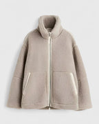 Tia | Comfortable Jacket - Light Brown