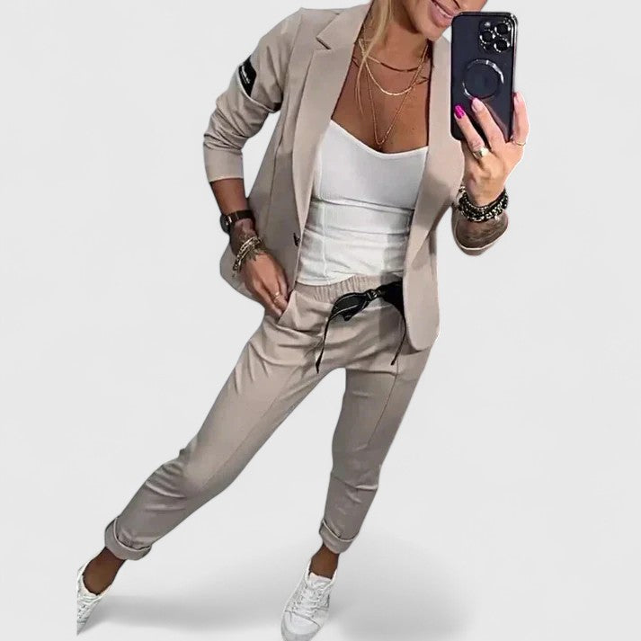 Women's Blazer and Jogger Two-Piece Set