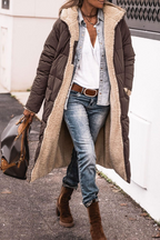 Sasha | Elegant Reversible Coat - Brown