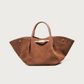 Tote Bag with Detachable Strap and Sturdy Handles - Brown (Small)