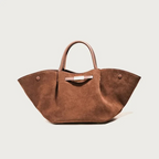 Tote Bag with Detachable Strap and Sturdy Handles - Brown (Small)