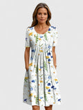 Valorynn | Elegant Dress - Yellow Flowers