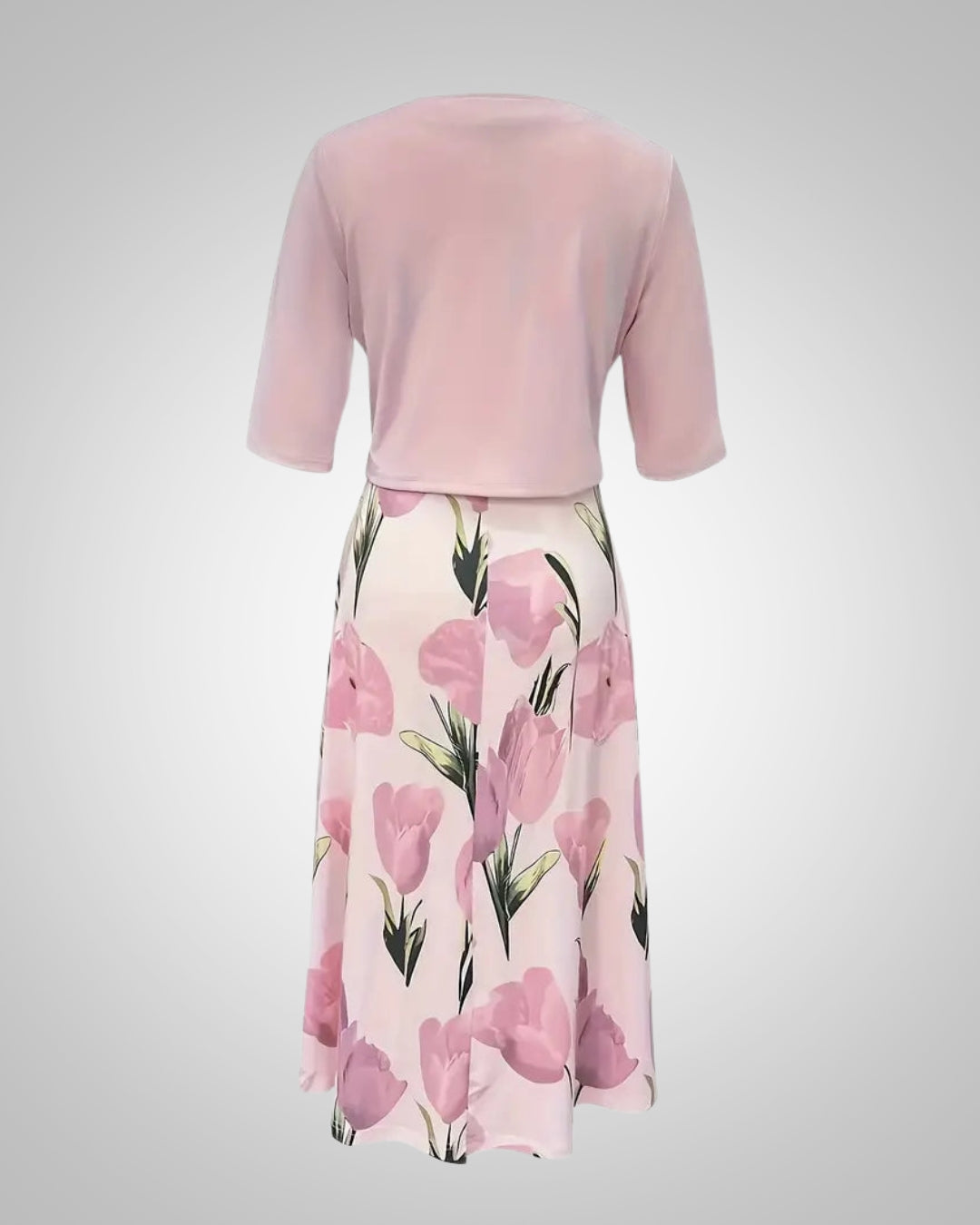 Women's Floral Maxi Dress Sleeveless with V-Neck and A-Line Silhouette - 4