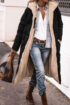 Sasha | Elegant Reversible Coat - Black