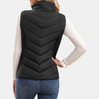 Women's Quilted Puffer Gilet Stand Collar Zip Up Sleeveless Gilet - 10
