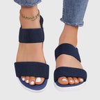Women's Sandals with Adjustable Straps and Platform Sole - 3