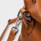 Women's Shoulder Bag with Buckle Straps and Magnetic Flap Closure - 2