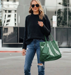 Women's Tote Bag with Matching Pouch - 2
