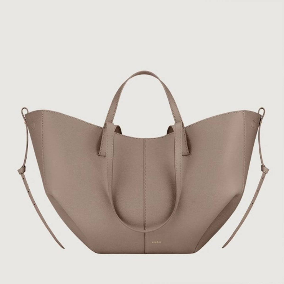 Women's Tote Handbag with Dual Top Handles - Taupe
