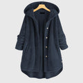 Franca - Fleece Jacket with Hood - Blue