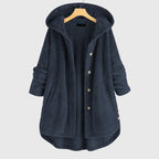 Franca - Fleece Jacket with Hood - Blue