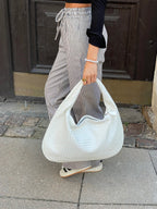 Women's Shoulder Bag with Woven Braided Texture - 12