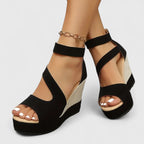 Zynavielle | Orthopaedic Wedge Sandals - Black