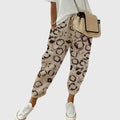 Women's Trousers Casual Fit with Elasticated Waist - Beige