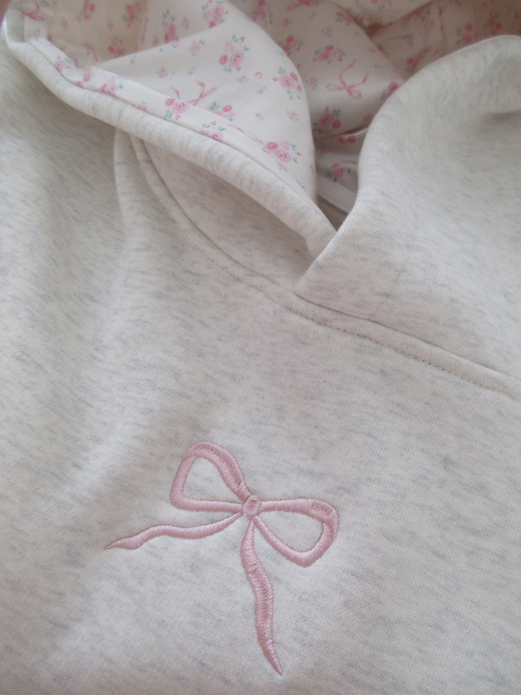 Women's Oversized Hoodie with Bow Detail - 2