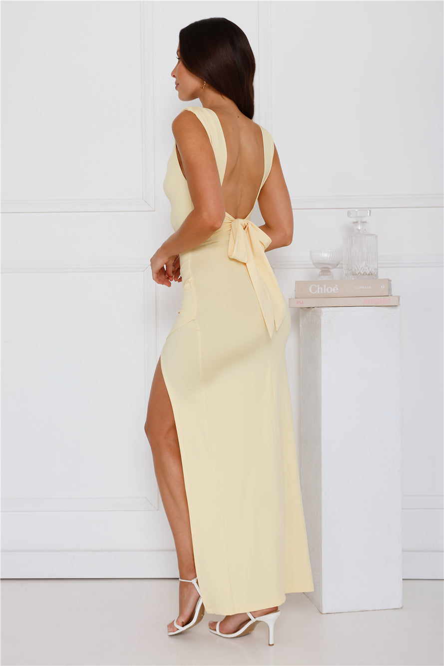 Women's Maxi Dress Sleeveless with Side Slit and Bow Back Detail - 12
