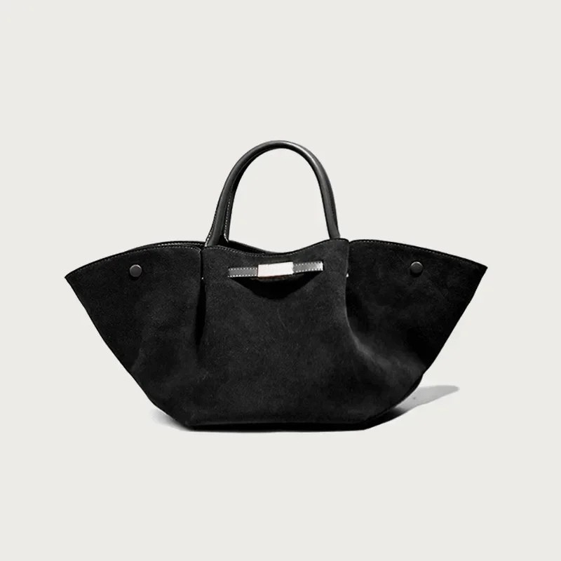 Tote Bag with Detachable Strap and Sturdy Handles - Black (Small)
