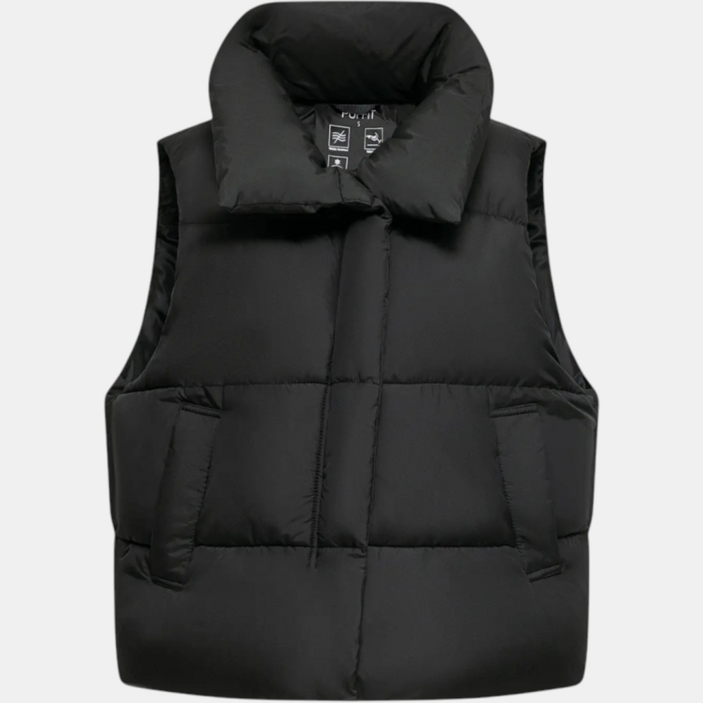 Women's Quilted Puffer Gilet Sleeveless Stand Collar Gilet - 6