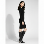 Women's Knee High Boots with Pointed Toe and Stiletto Heel - 7