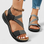 Women's Sandals with Adjustable Straps and Arch Support Footbed - 4