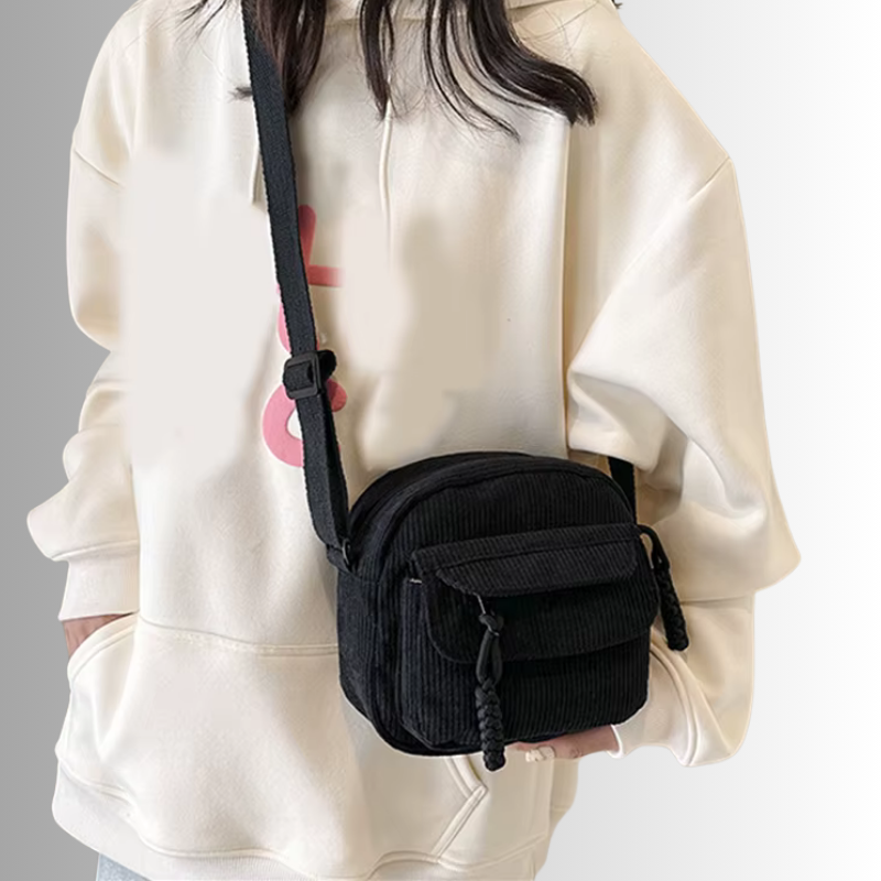 Mini Crossbody Bag with Adjustable Strap and Multiple Pockets - 12